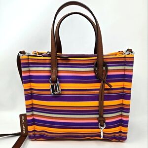 Marc Jacobs Mini Grind Striped Canvas Tote